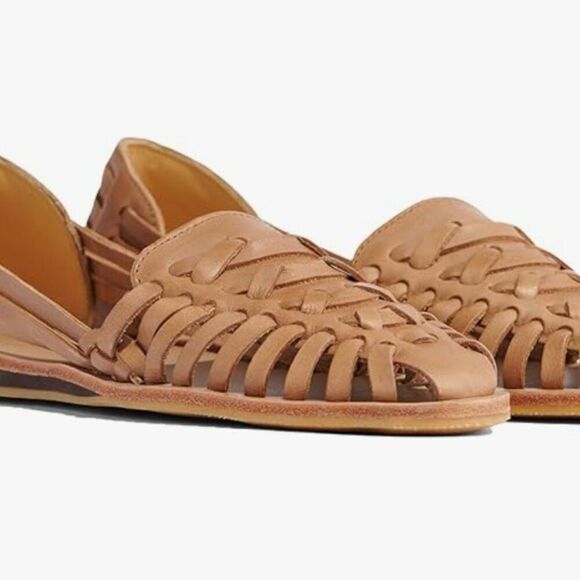 Nisolo  Huarache Sandals, Slip-On Comfort Sandals in Almond NWT in Box - Picture 7 of 7